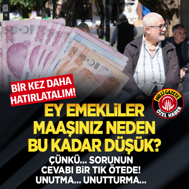 Bir kez daha hatırlatalım! Ey emekliler maaşınız neden bu kadar düşük? Çünkü… Sorunun cevabı bir tık ötede! Unutma… Unutturma…