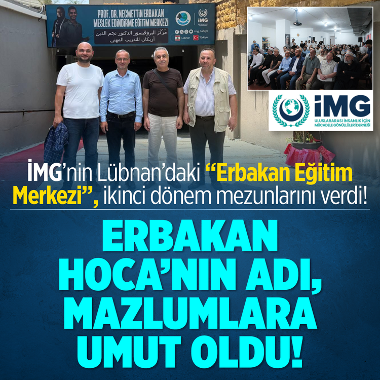 İMG’nin Lübnan’daki Erbakan Eğitim Merkezi ikinci dönem mezunlarını verdi! Erbakan Hoca’nın adı, mazlumlara umut oldu