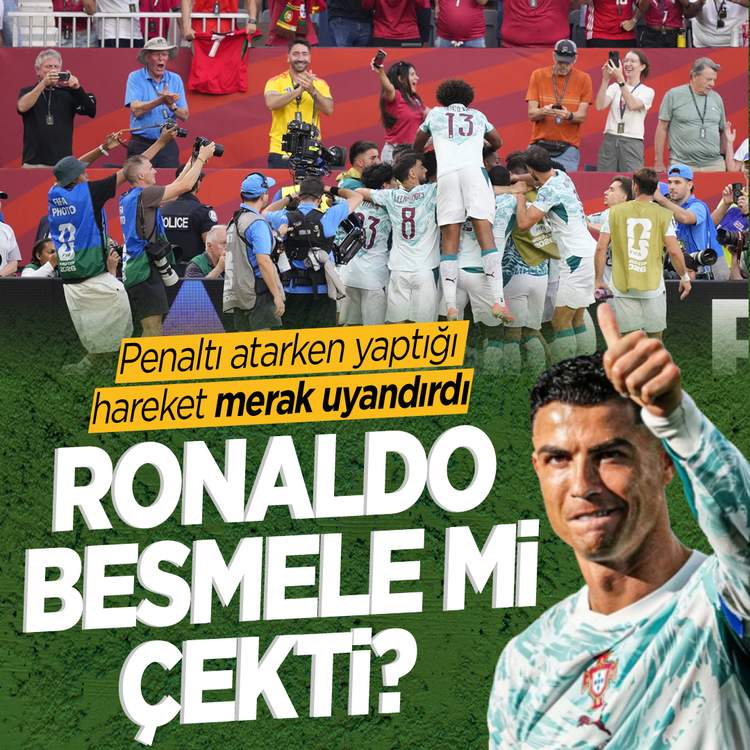 Penaltı atarken yaptığı hareket merak uyandırdı! Ronaldo Besmele mi çekti?