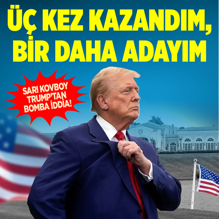 Sarı kovboy Trump'tan bomba iddia! Üç kez kazandım, bir daha adayım