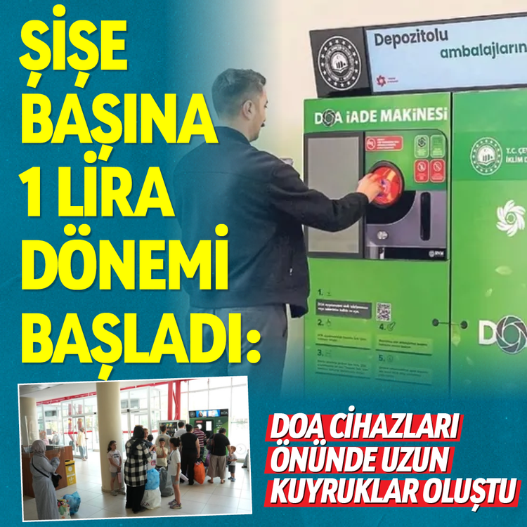 Şişe başına 1 lira dönemi başladı: DOA cihazları önünde uzun kuyruklar oluştu