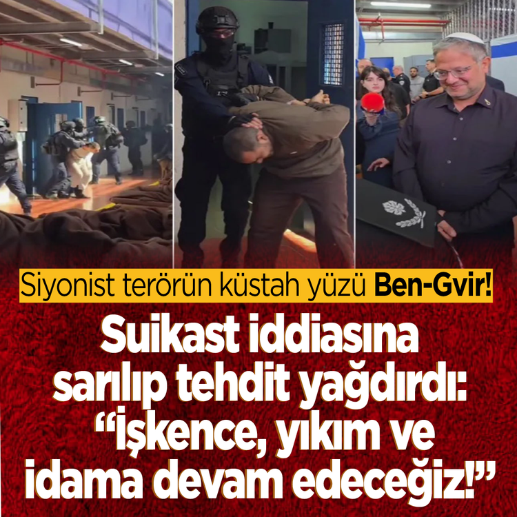 Siyonist terörün küstah yüzü Ben-Gvir! Suikast iddiasına sarılıp tehdit yağdırdı: "İşkence, yıkım ve idama devam edeceğiz!"