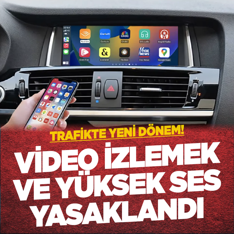 Trafikte yeni dönem! Video izlemek ve yüksek ses yasaklandı