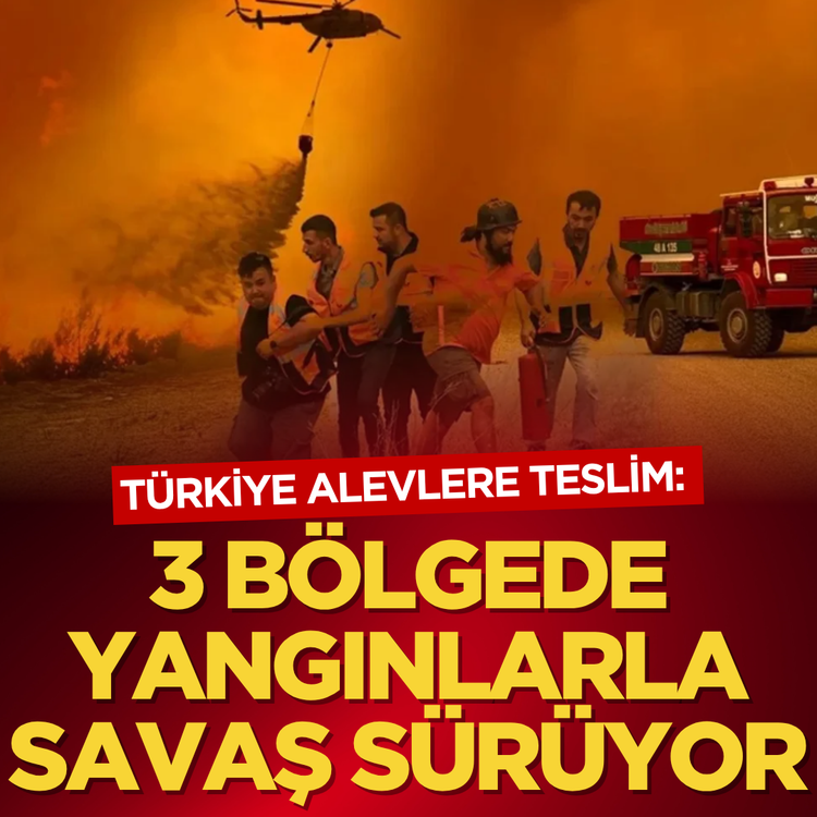 Türkiye alevlere teslim: 3 bölgede yangınlarla savaş sürüyor