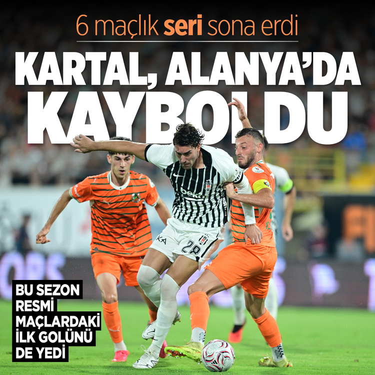 6 maçlık seri sona erdi! Bu sezon resmi maçlardaki ilk golünü de yedi! Kartal, Alanya’da kayboldu