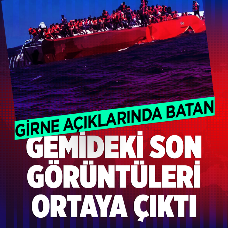 Girne açıklarında batan gemideki son görüntüleri ortaya çıktı