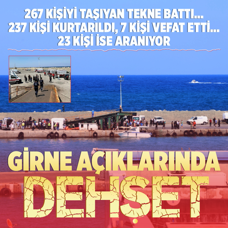 Girne'de yolcu gemisi alabora oldu: 7 kişi yaşamını yitirdi, 23 kişi aranıyor