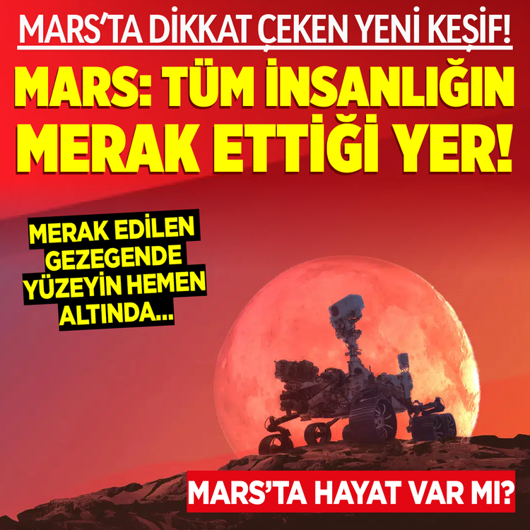 Mars'ta dikkat çeken yeni keşif! Mars: Tüm insanlığın merak ettiği yer! Merak edilen gezegende yüzeyin hemen altında… Mars’ta hayat var mı?