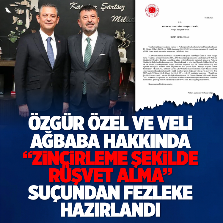 Özgür Özel ve Veli Ağbaba hakkında fezleke hazırlandı!