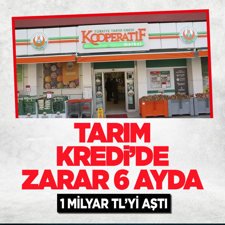 Tarım Kredi'de zarar 6 ayda 1 milyar TL'yi aştı