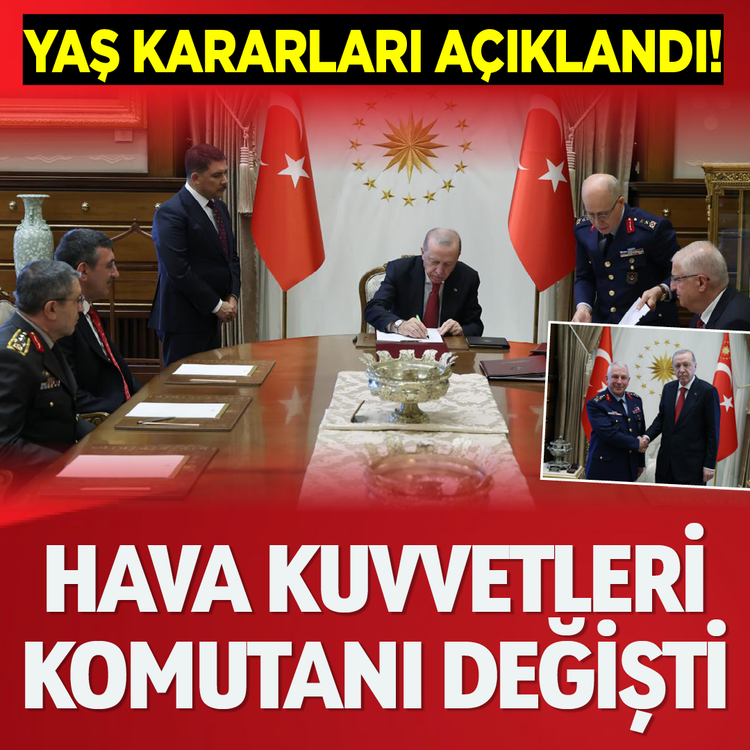 YAŞ kararları ile 25 general ve amiral bir üst rütbeye yükseltildi, Hava Kuvvetleri Komutanı değişti