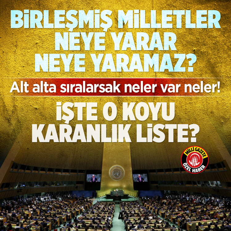 Birleşmiş Milletler neye yarar neye yaramaz? Alt alta sıralarsak neler var neler! İşte o koyu karanlık liste?