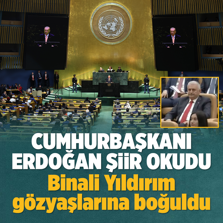 Cumhurbaşkanı Erdoğan şiir okudu Binali Yıldırım gözyaşlarına boğuldu