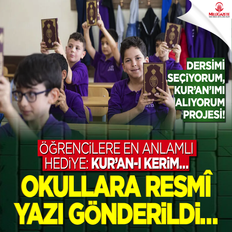 Dersimi Seçiyorum, Kur'an'ımı Alıyorum Projesi! Öğrencilere en anlamlı hediye: Kur’an-ı Kerim