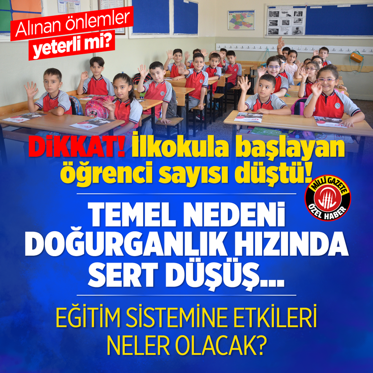 İlkokula başlayan öğrenci sayısı düştü! Temel nedeni doğurganlık hızında sert düşüş