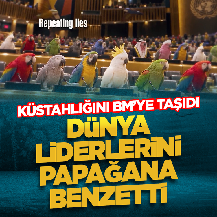 İsrail'den küstah video: BM'de konuşan dünya liderlerine papağan benzetmesi