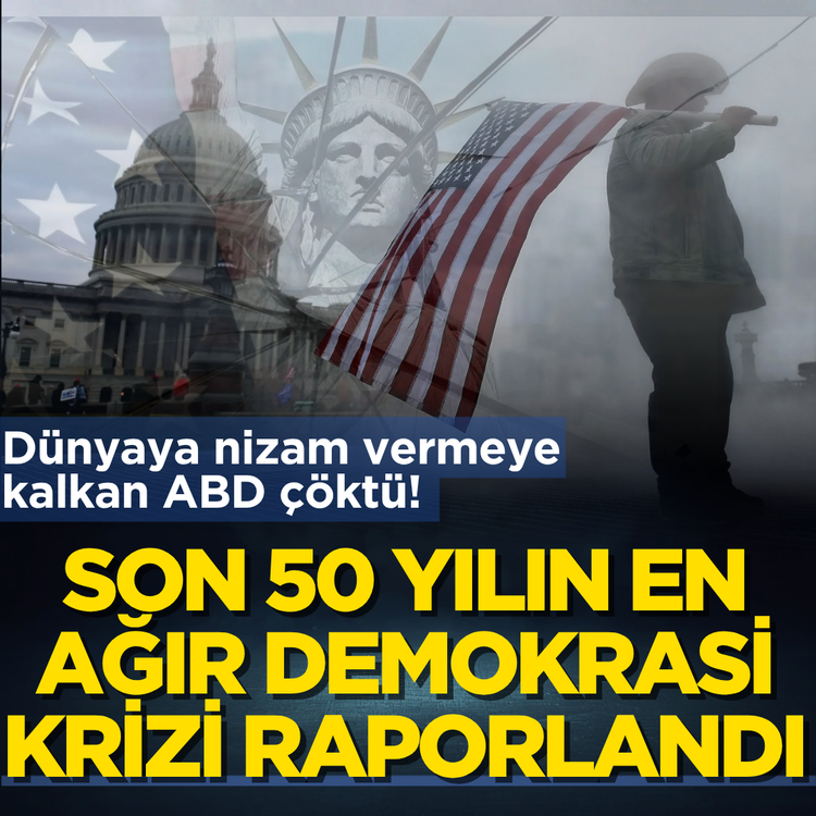Dünyaya nizam vermeye kalkan ABD çöktü! Son 50 yılın en ağır demokrasi krizi raporlandı