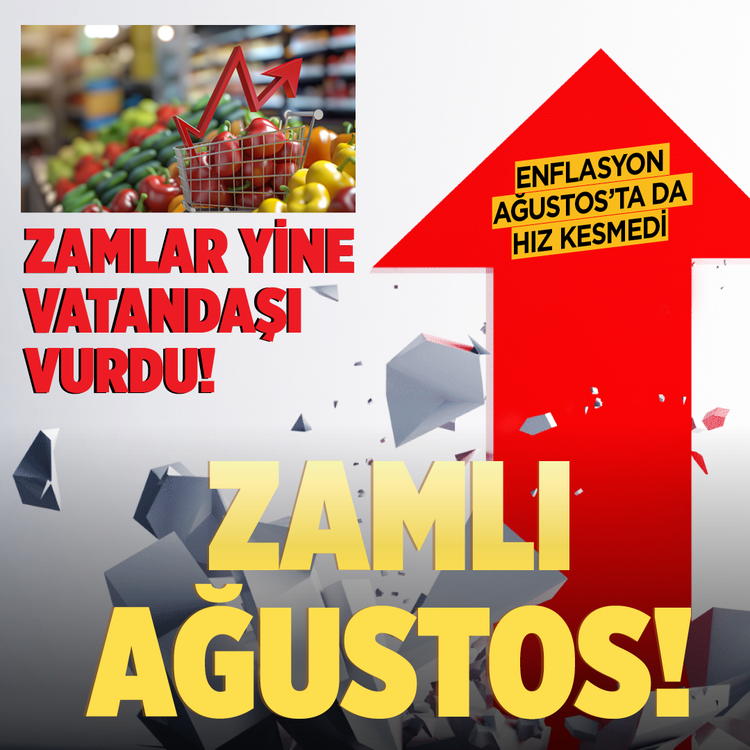 Enflasyon Ağustos’ta da hız kesmedi zamlar yine vatandaşı vurdu! Zamlı ağustos!