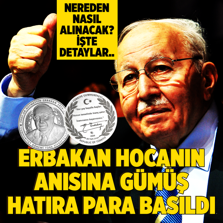 Erbakan Hocanın anısına gümüş hatıra para basıldı: Nereden nasıl alınacak? İşte detaylar