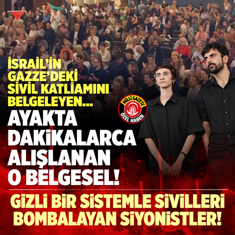 İsrail'in Gazze'deki sivil katliamını belgeleyen... Ayakta dakikalarca alkışlanan o belgesel! Gizli bir sistemle sivilleri bombalayan Siyonistler!