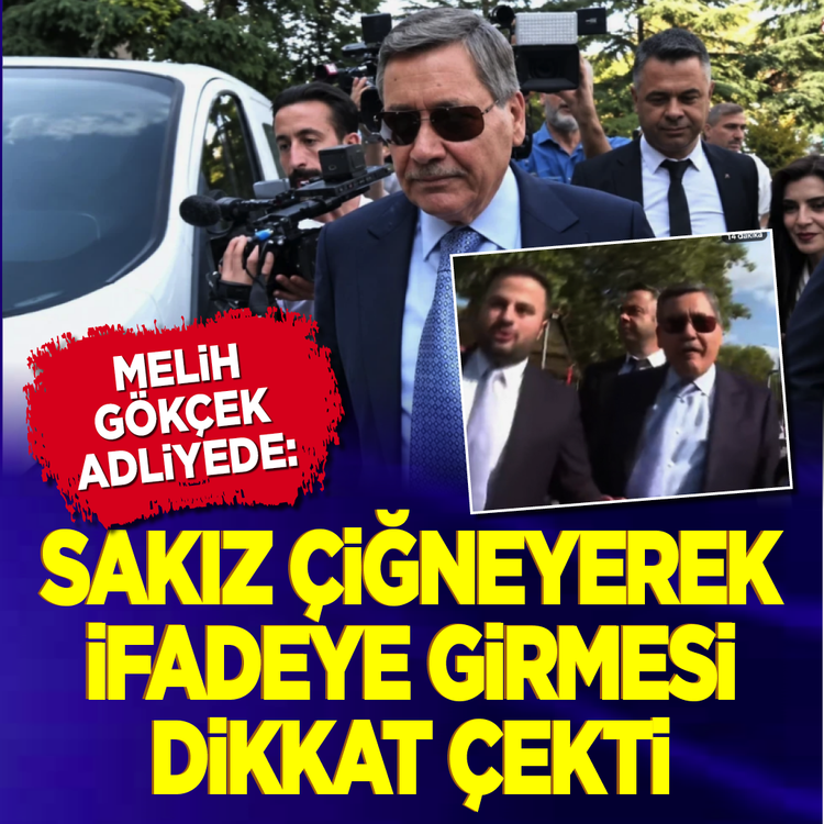 Melih Gökçek adliyede: Sakız çiğneyerek ifadeye girmesi dikkat çekti