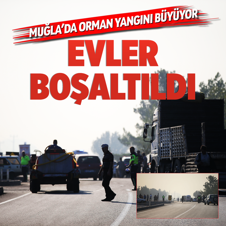 Muğla'da orman yangını büyüyor! Evler boşaltıldı