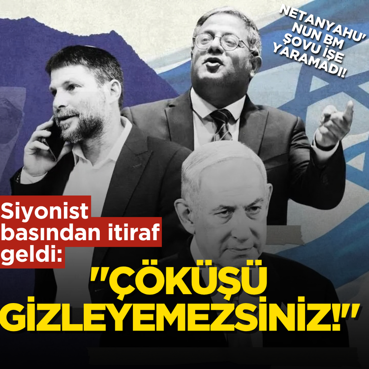 Netanyahu'nun BM şovu işe yaramadı! Siyonist basından itiraf geldi: "Çöküşü gizleyemezsiniz!"