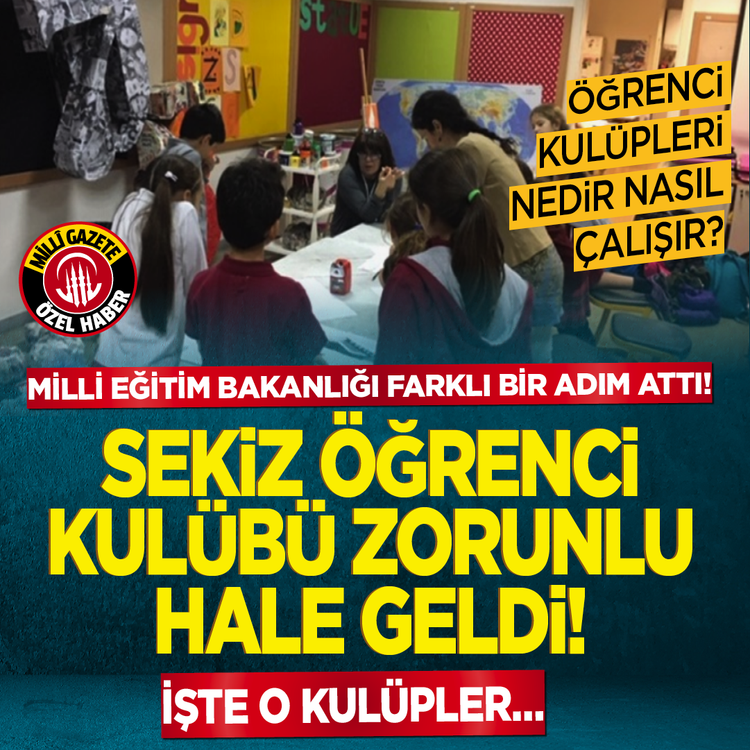 Öğrenci kulüpleri nedir nasıl çalışır? Milli Eğitim Bakanlığı farklı bir adım attı! Sekiz öğrenci kulübü zorunlu hale geldi