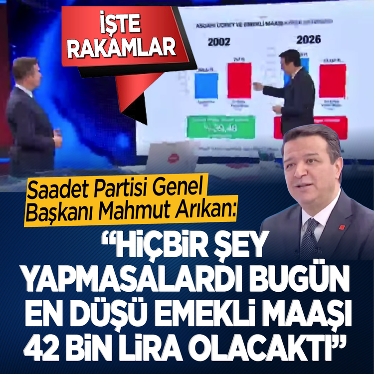 Arıkan’dan iktidara 42 bin liralık emekli maaşı hesabı  “En düşük emekli maaşı 42 bin lira olacaktı”
