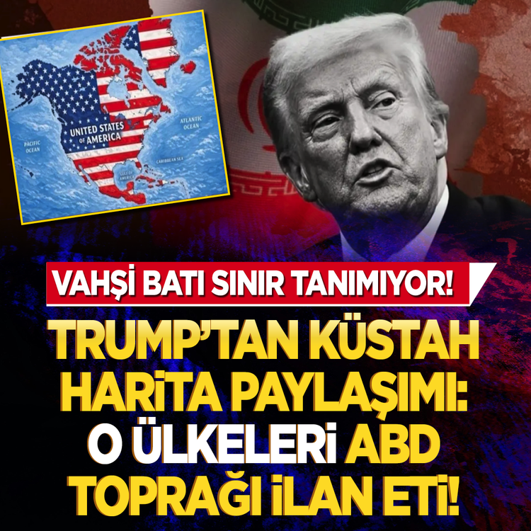 Vahşi batı sınır tanımıyor! Trump'tan küstah harita paylaşımı: O ülkeleri ABD toprağı ilan etti!