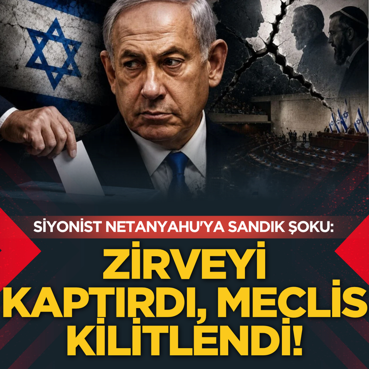 Siyonist Netanyahu'ya sandık şoku: Zirveyi kaptırdı, meclis kilitlendi!