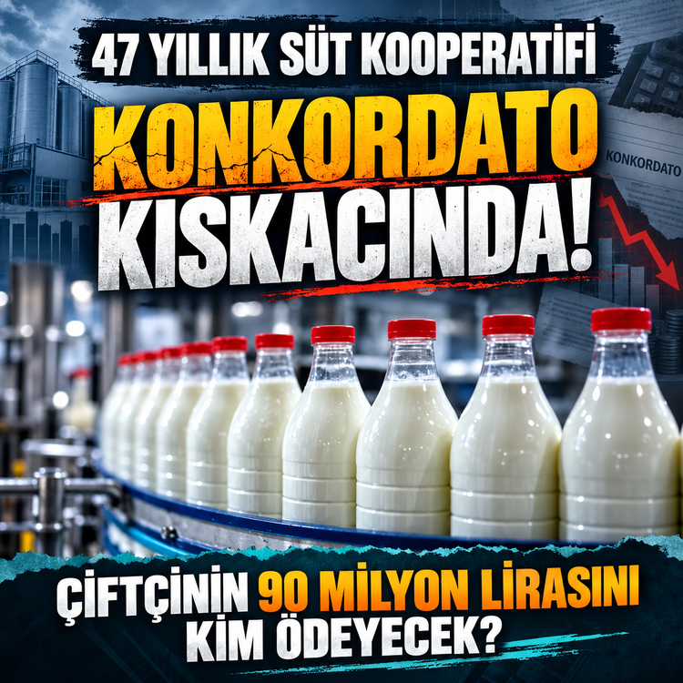 47 yıllık süt kooperatifi konkordato kıskacında! Çiftçinin 90 milyon lirasını kim ödeyecek?