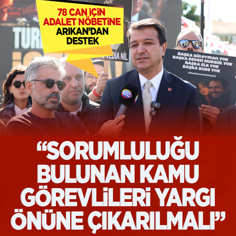 78 can için adalet nöbetine Mahmut Arıkan’dan destek: “Sorumluluğu bulunan kamu görevlileri yargı önüne çıkarılmalı”