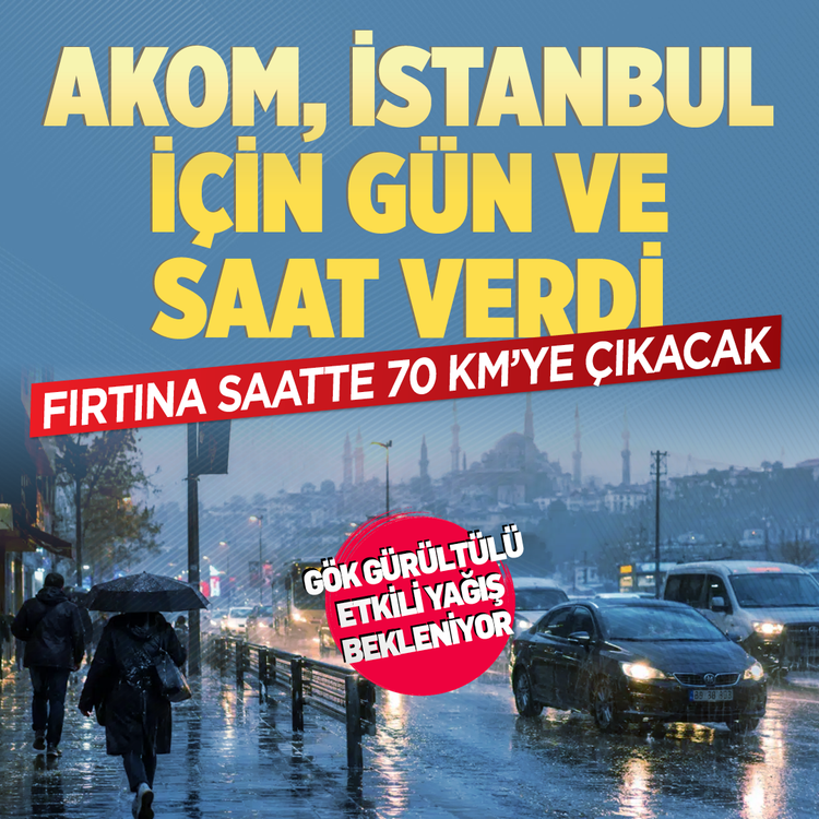 AKOM, İstanbul için gün ve saat verdi: Fırtına saatte 70 km’ye çıkacak