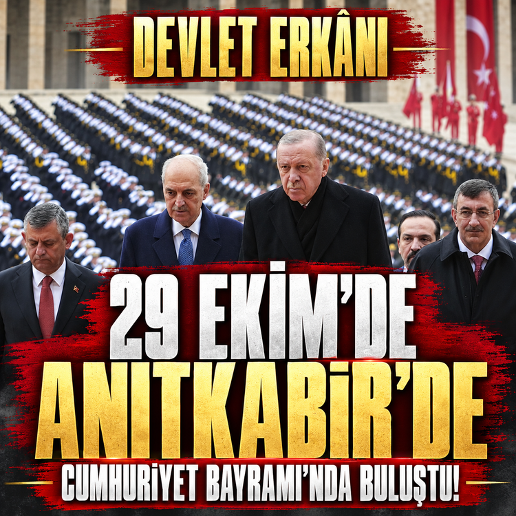 Devlet erkânı 29 Ekim Cumhuriyet Bayramı'nda Anıtkabir'de buluştu!