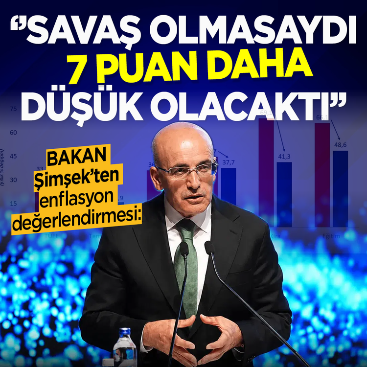 Bakan Şimşek'ten enflasyon değerlendirmesi: ''Savaş olmasaydı 7 puan daha düşük olacaktı''