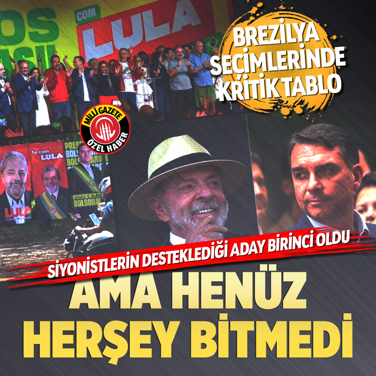 Brezilya seçimlerinde kritik tablo: Siyonistlerin desteklediği aday birinci oldu