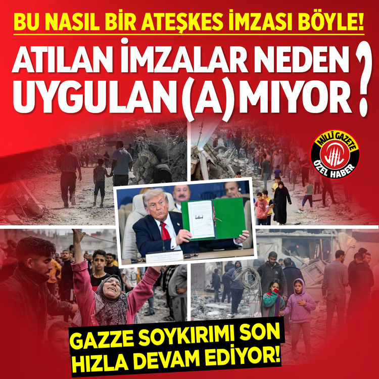 Bu nasıl bir ateşkes imzası böyle! Atılan imzalar neden uygulan(a)mıyor? Gazze soykırımı son hızla devam ediyor!