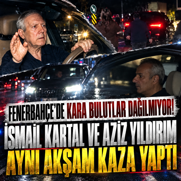 Fenerbahçe'de kara bulutlar dağılmıyor! İsmail Kartal ve Aziz Yıldırım aynı akşam kaza yaptı