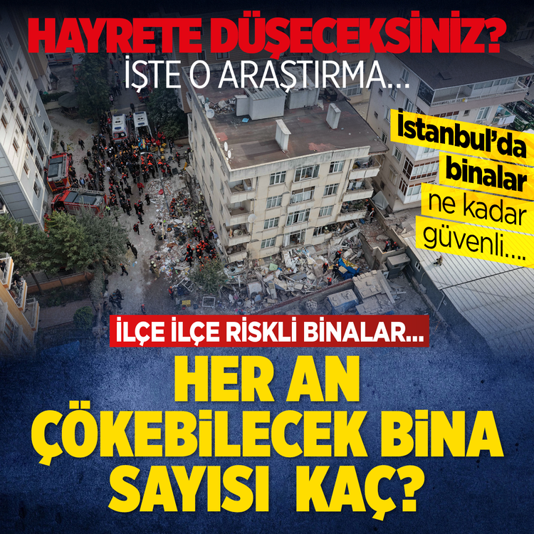 Hayrete düşeceksiniz? İşte o araştırma… İlçe ilçe riskli binalar… Her an çökebilecek bina sayısı  kaç? İstanbul’da binalar ne kadar güvenli….