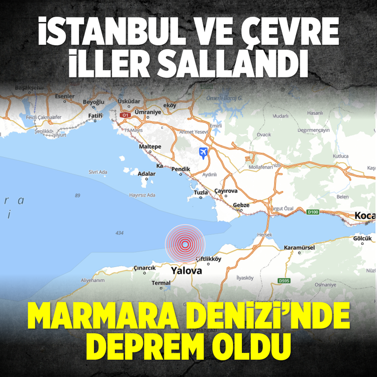 İstanbul ve çevre iller sallandı: Marmara Denizi'nde deprem oldu