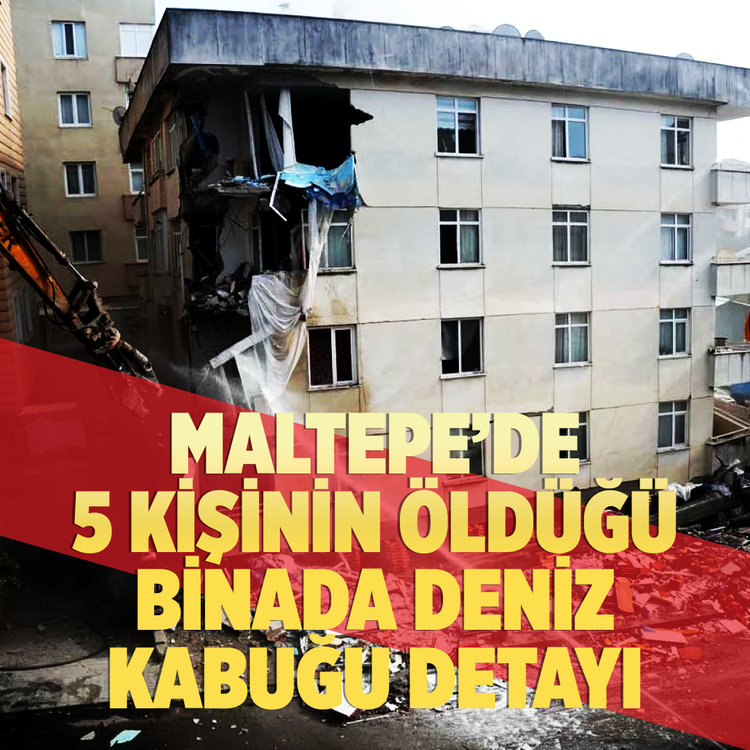 Maltepe'de 5 kişinin öldüğü binada deniz kabuğu detayı