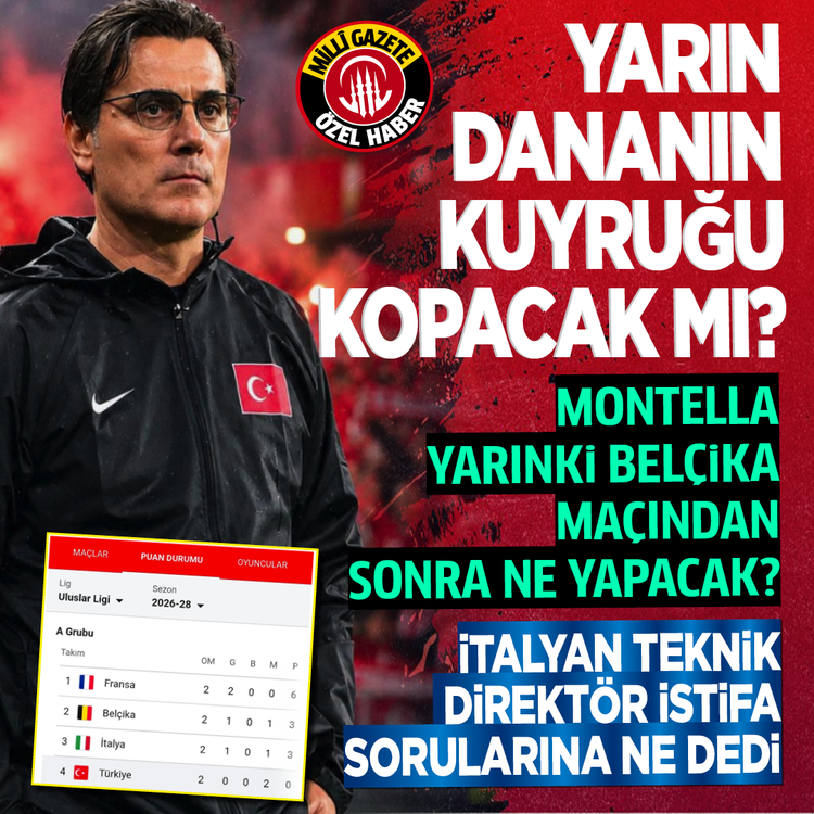 Montella yarınki Belçika maçından sonra ne yapacak?  İtalyan teknik direktör istifa sorularına ne dedi?