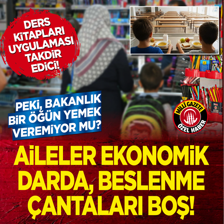 Ders kitapları uygulaması takdir edici! Peki, bakanlık bir öğün yemek veremiyor mu?