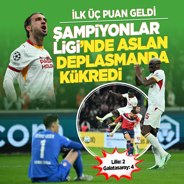 Şampiyonlar Ligi'nde Galatasaray deplasmanda kükredi: İlk üç puan geldi