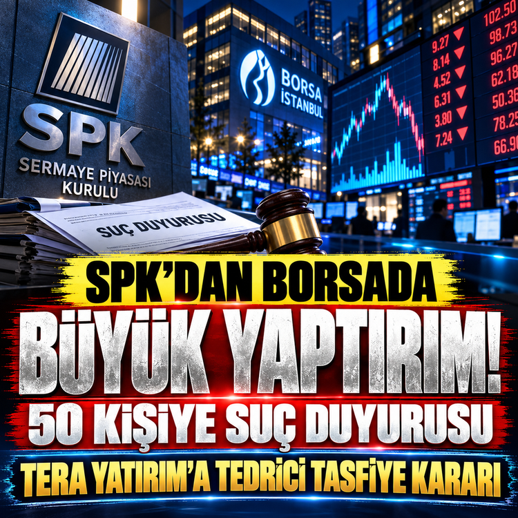 SPK'dan borsada geniş çaplı yaptırım: 50 kişiye suç duyurusu, Tera Yatırım'a tasfiye kararı