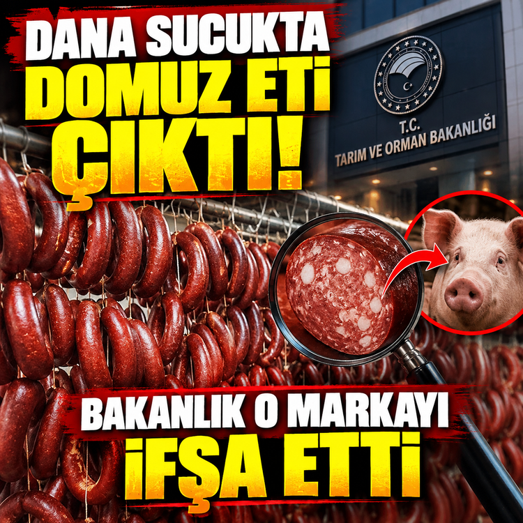 Dana sucukta domuz eti çıktı! Bakanlık o markayı ifşa etti