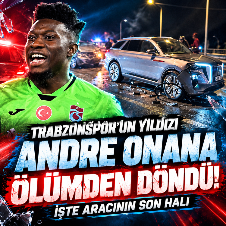 Trabzonspor'un yıldızı Andre Onana trafik kazası geçirdi! Aracının son hali ortaya çıktı