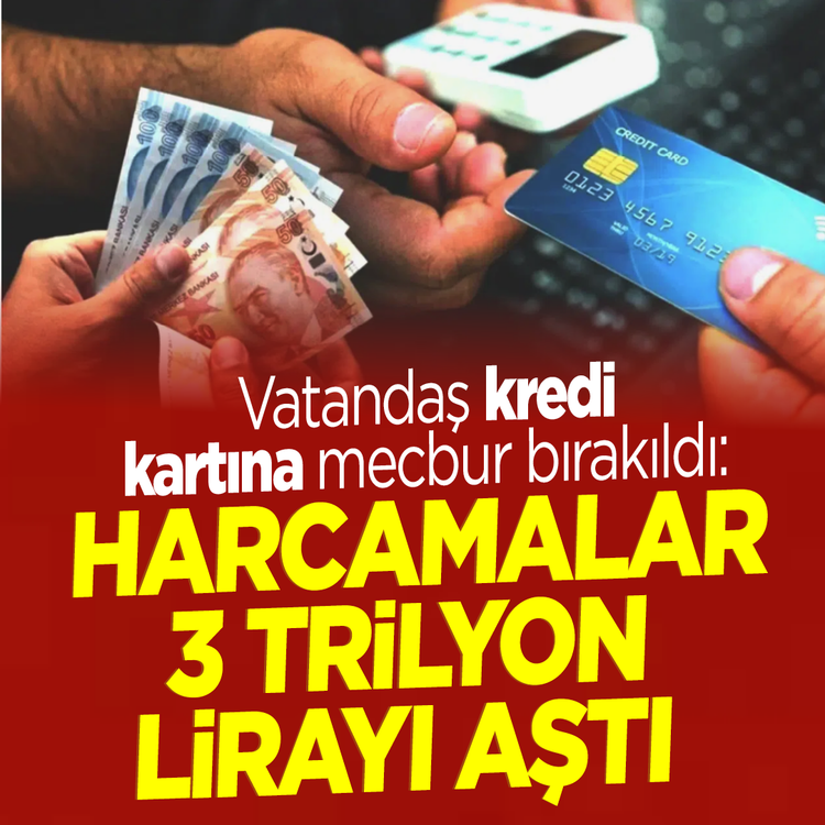 Vatandaş kredi kartına mecbur bırakıldı: Harcamalar 3 trilyon lirayı aştı