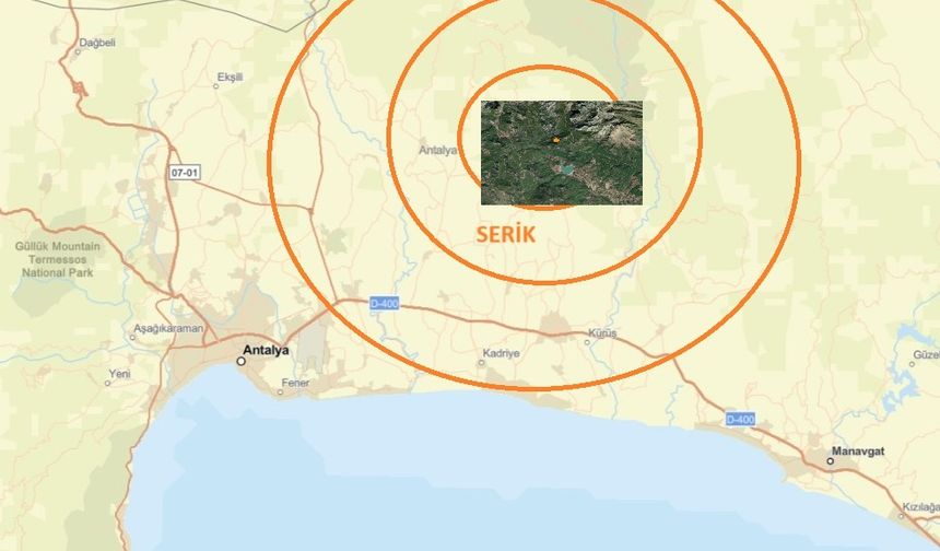 AFAD duyurdu! Antalya'da korkutan bir deprem daha